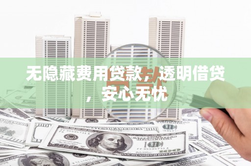 龙湖无隐藏费用贷款，透明借贷，安心无忧