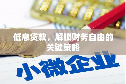 龙湖低息贷款，解锁财务自由的关键策略