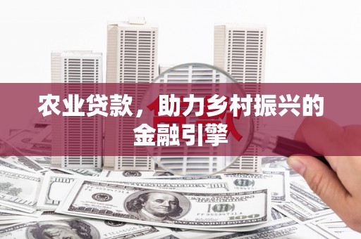 龙湖农业贷款，助力乡村振兴的金融引擎
