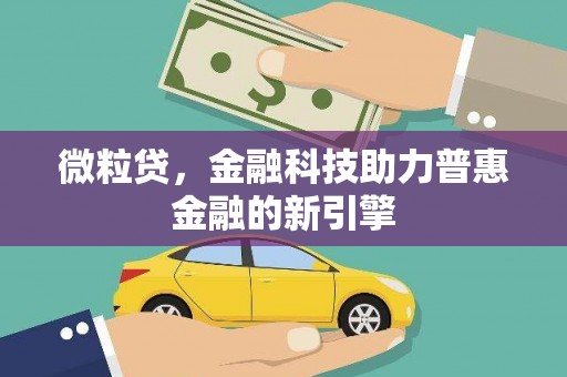 龙湖微粒贷，金融科技助力普惠金融的新引擎