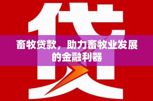 龙湖畜牧贷款，助力畜牧业发展的金融利器
