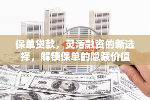 龙湖保单贷款，灵活融资的新选择，解锁保单的隐藏价值