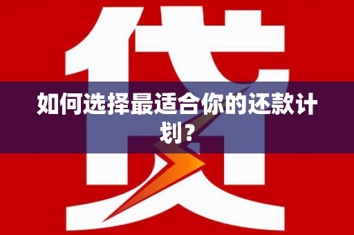 龙湖如何选择最适合你的还款计划？