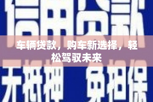 龙湖车辆贷款，购车新选择，轻松驾驭未来