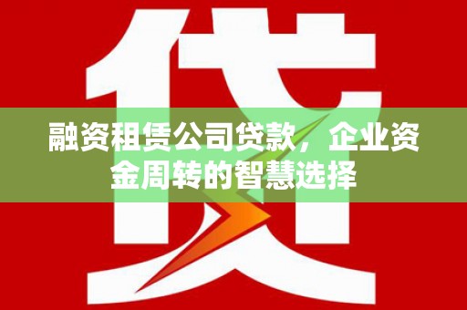 龙湖融资租赁公司贷款，企业资金周转的智慧选择