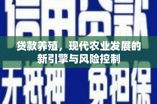 龙湖贷款养殖，现代农业发展的新引擎与风险控制