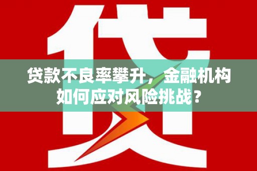 龙湖贷款不良率攀升，金融机构如何应对风险挑战？
