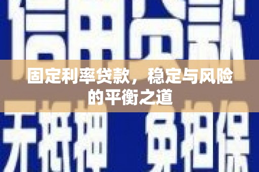 龙湖固定利率贷款，稳定与风险的平衡之道